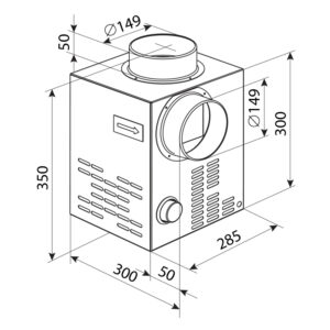 Alternative view of VENTS KAM 150 Chimney centrifugal fan, 520 m³/h