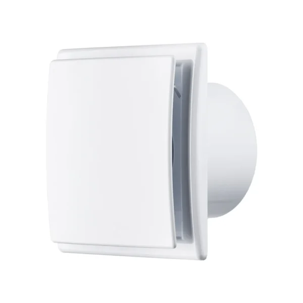 Heat-resistant fan MM OK100 ⌀100mm, 100 m³/h, with back shutter, white color