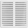 Ventilation grille with mesh - cover adjustable 175x175, white