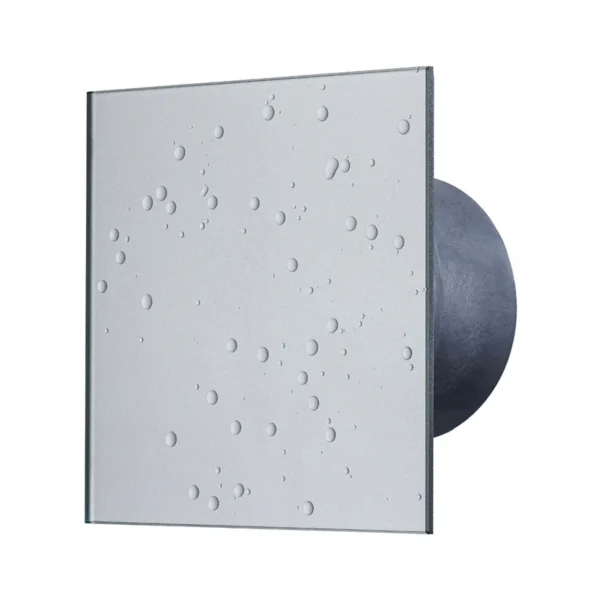Designer fan MMP 100, 169 m³ / h, glass, light gray with drops