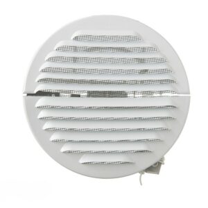 Foldable grille with springs GABDF125R, Ø100/140mm, metal, white