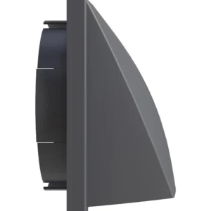 Alternative view of Grille plastic KFV1919 190x190, Ø150/160 with check valve, gray