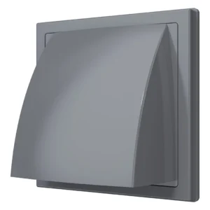 Grille plastic KFV1919 190x190, Ø150/160 with check valve, gray