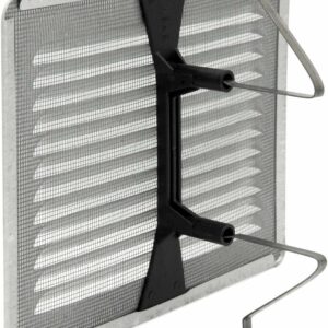 Alternative view of Universal ventilation grille with springs LBMR1916IN, 193×165, metal, inox