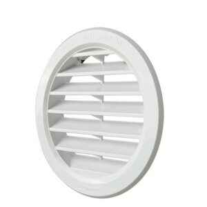 Alternative view of Recessed mounting round grille T10DSRB, Ø100 mm, white