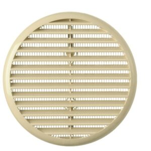 Round self-adjusting ventilation grille with springs and insect screen TUR125CR, Ø80/125mm, satin chrome