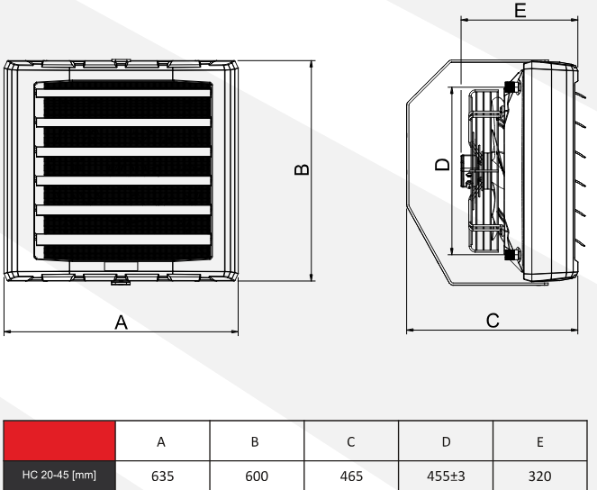 Industrial Water Fan Heater Farmer-3 Speeds HCF STANDARD SET HC35-3S - Image 7