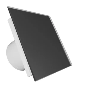 Wall fan EON BD125/8672 ⌀125mm 220 m³/h, glass, black matt